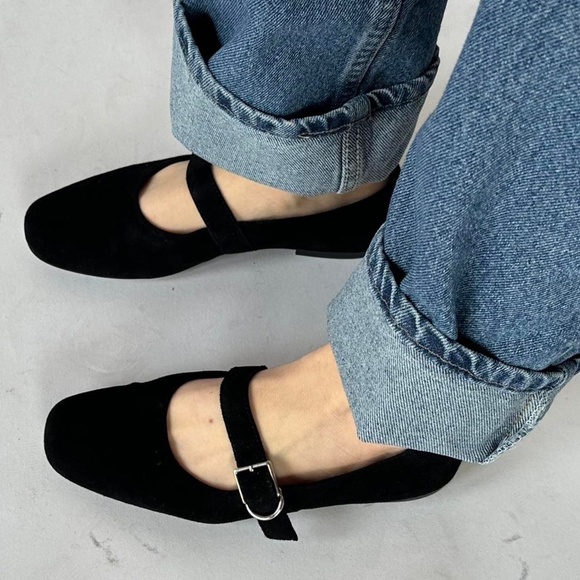 Mary Jane Ballet Flats Vagabond Suede Size 37 6.5 - Picture 6 of 6